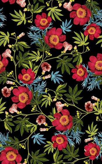 558242-数码时尚清新植物花卉组合深版