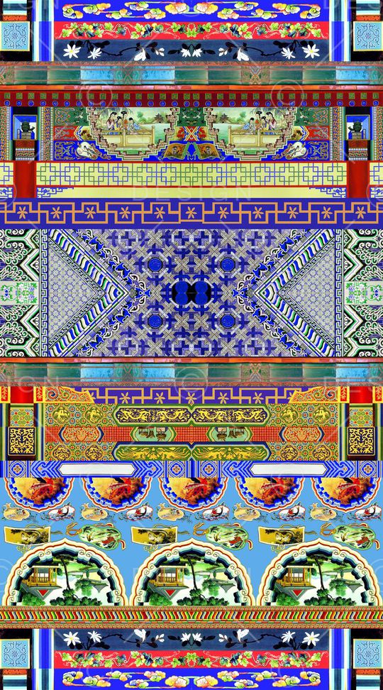 中国风印花华亿平台图片