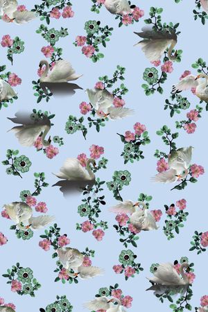 花卉印花华亿平台图片