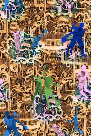 抽象印花华亿平台图片