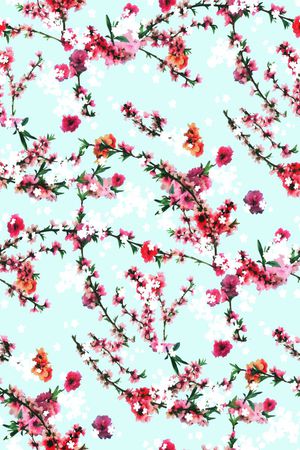 花朵叶子印花华亿平台图片