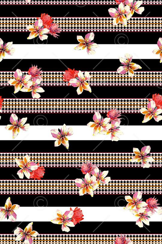 几何线条图案印花华亿平台图片