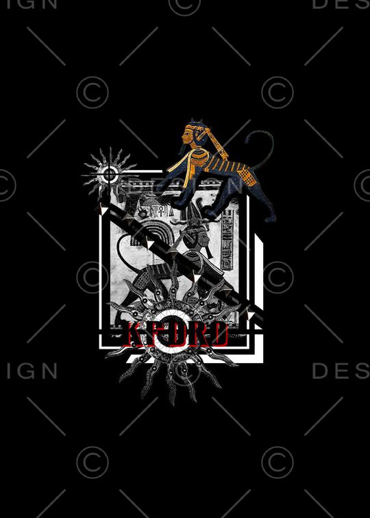 抽象男装图案印花华亿平台图片