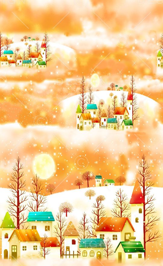 流行时尚 卡通 小清新 梦幻 插画 服装 连衣裙 长巾  丝巾  家纺印花华亿平台图片