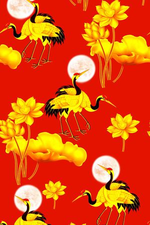 花鸟印花华亿平台图片