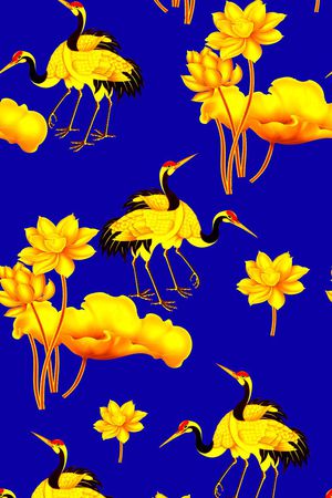 花鸟印花华亿平台图片