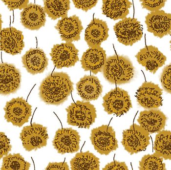 558611-男女通用传统印花手绘向日葵组合