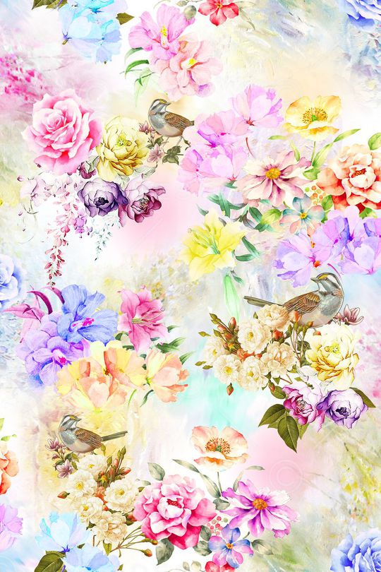 花卉印花华亿平台图片