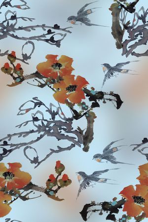 长裙印花华亿平台图片