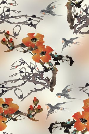 长裙印花华亿平台图片