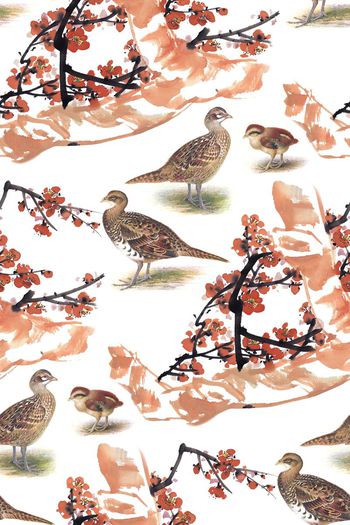 558742-水墨画花鸟