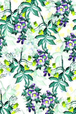 写意手绘印花华亿平台图片