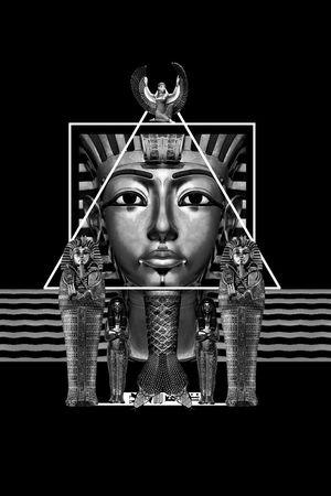 抽象男装图案印花华亿平台图片