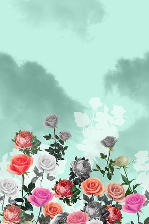 玫瑰印花华亿平台图片