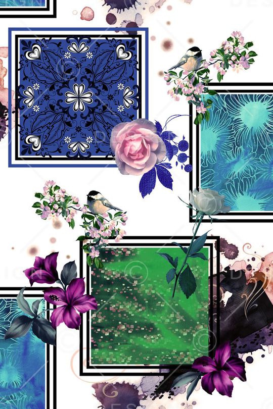 花卉印花华亿平台图片