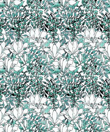 558900-中国风线描花卉叶子 