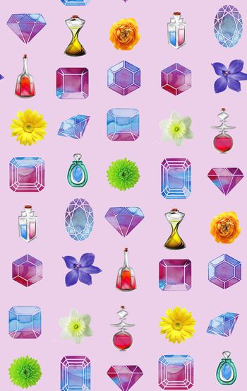 559034- 复古 潮流时尚 花卉 珠宝 香水