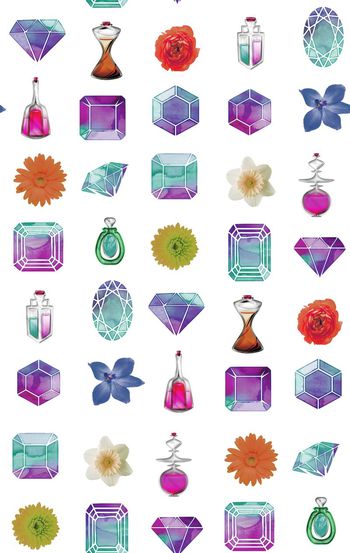 559048- 复古 潮流时尚 花卉 珠宝 香水