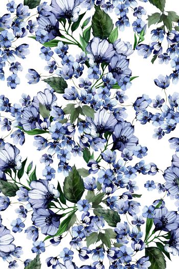 559198-大牌田园风定位樱花小碎花