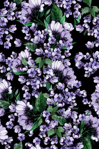 559199-大牌田园风定位樱花小碎花