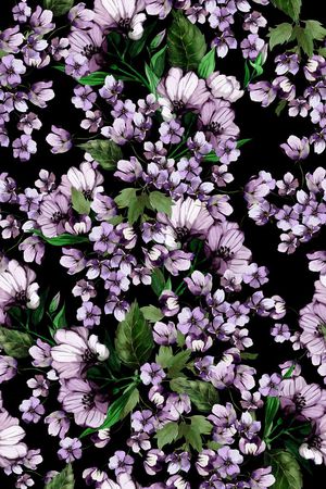 水彩画印花华亿平台图片