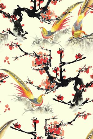 中国风印花华亿平台图片