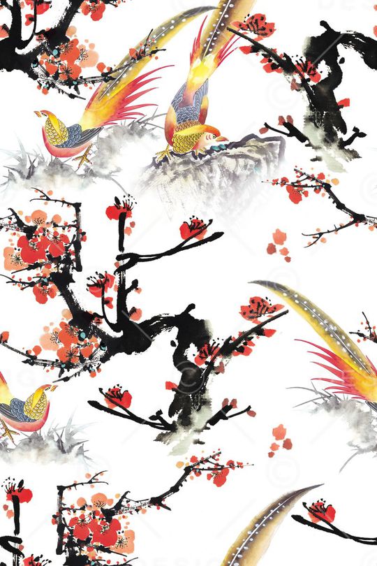 中国风印花华亿平台图片