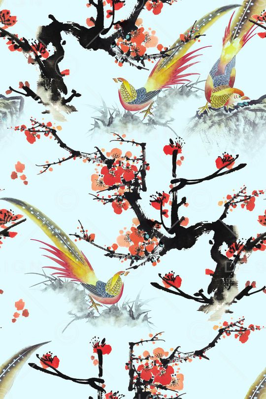 中国风印花华亿平台图片