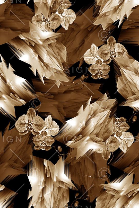 抽象男装图案印花华亿平台图片