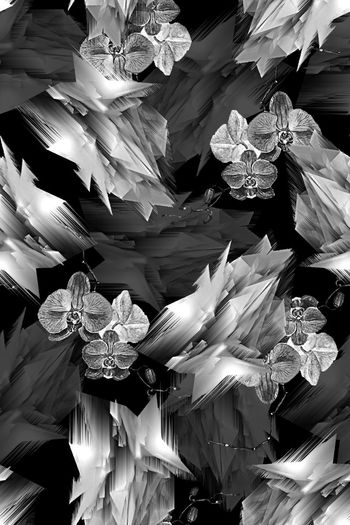 559272-抽象玻璃碎片纹理花卉男装图案