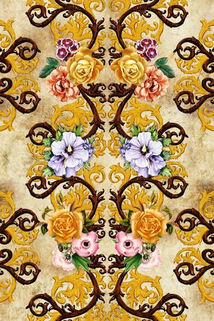 欧式印花华亿平台图片