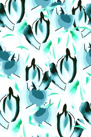 水彩风格印花华亿平台图片