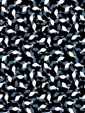 559374-抽象小鱼男装图案