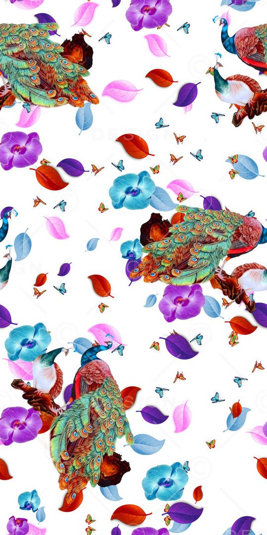 花鸟印花华亿平台图片