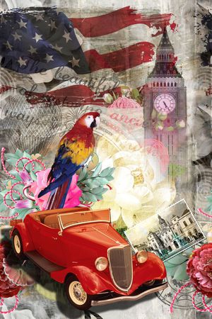 欧美复古印花华亿平台图片