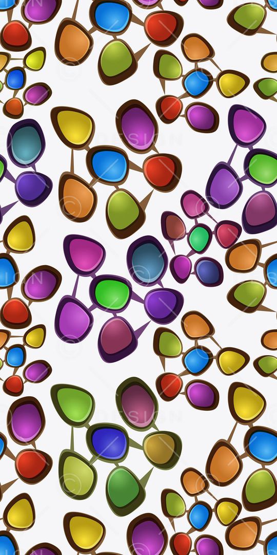 菱形多彩玻璃纹乱花印花华亿平台图片