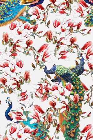 花鸟印花华亿平台图片