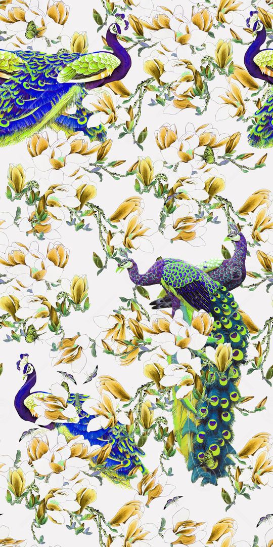 花鸟印花华亿平台图片