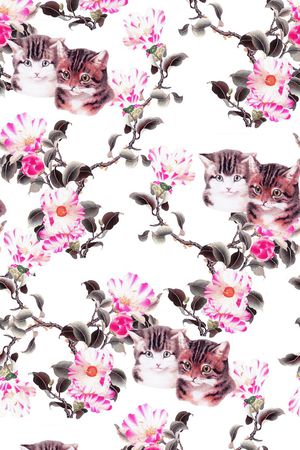 花鸟印花华亿平台图片