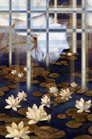 藏青印花华亿平台图片