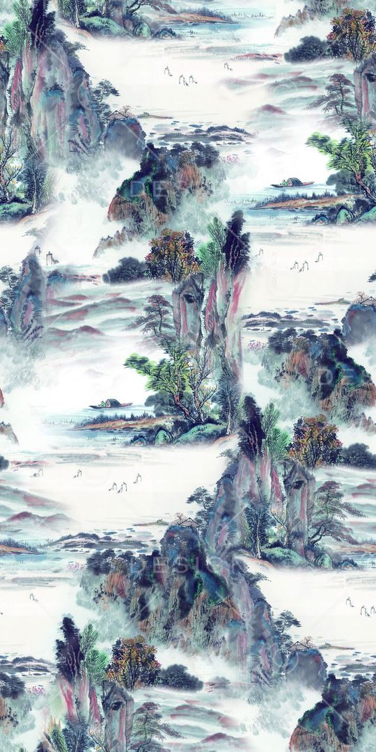 中国风印花华亿平台图片