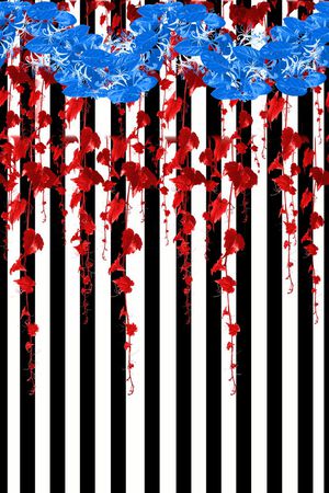 流行时尚  定位 印花 藤蔓 服装 半身裙印花华亿平台图片