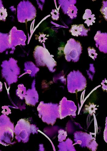 559619-数码印花女装花卉水彩肌理梦幻组合