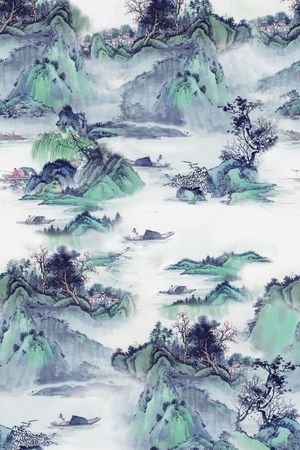 中国风印花华亿平台图片