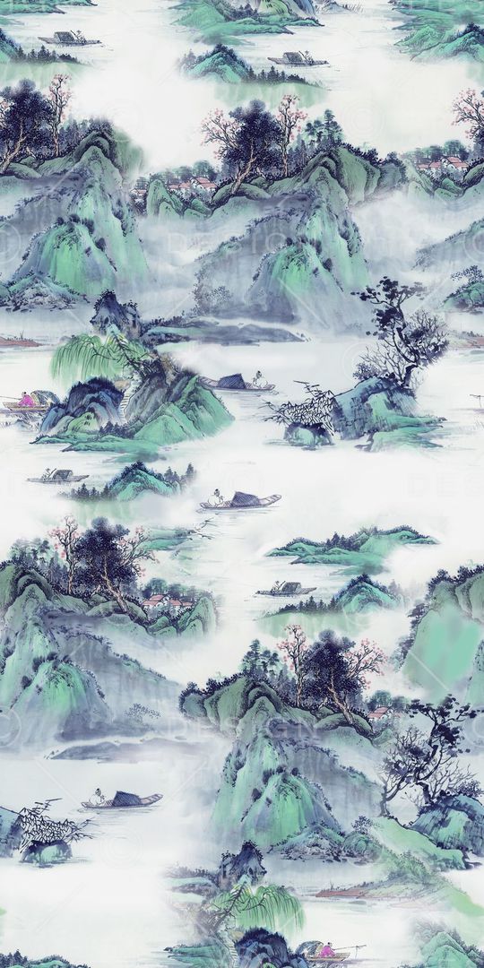 中国风印花华亿平台图片