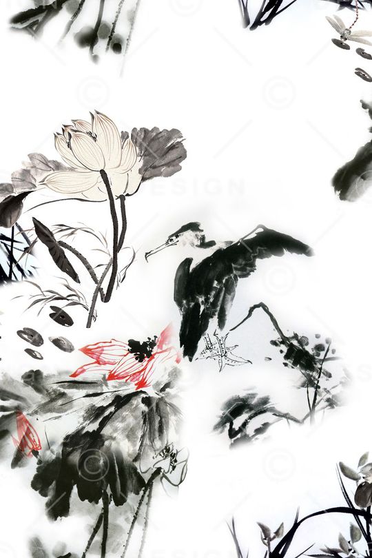 国画绘画印花华亿平台图片