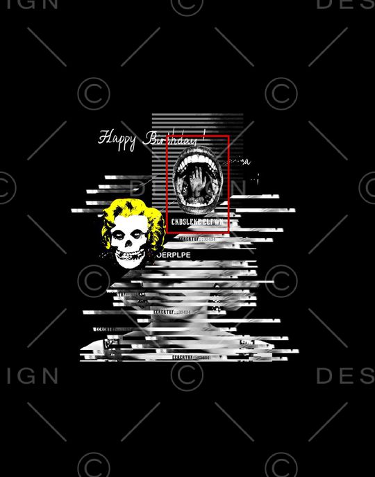 人物男装图案印花华亿平台图片