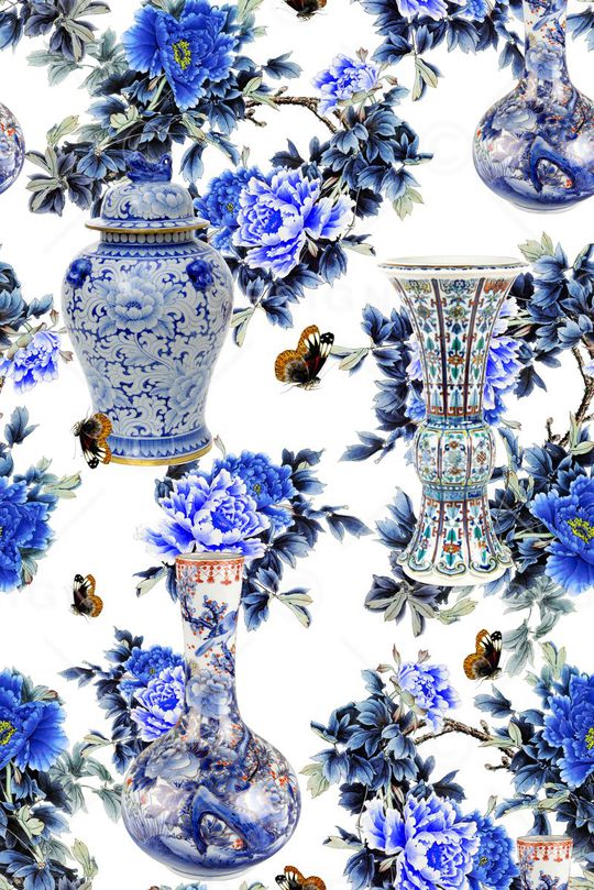 中国风格印花华亿平台图片