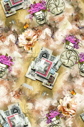 抽象印花华亿平台图片