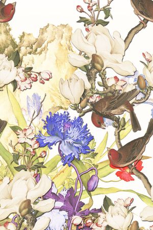 中国风印花华亿平台图片